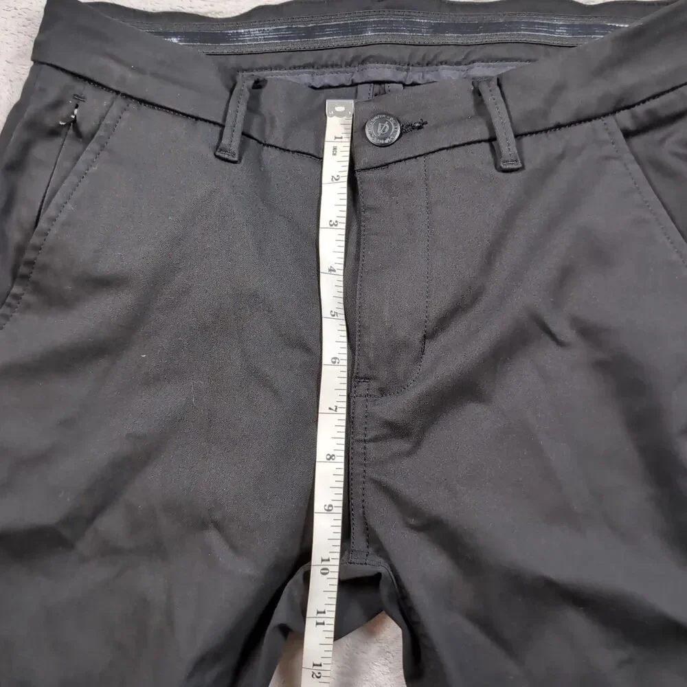 DUER Smart Stretch Pants Mens 30x32‎ (30x31) Black Slim Fit Dress Chino Travel